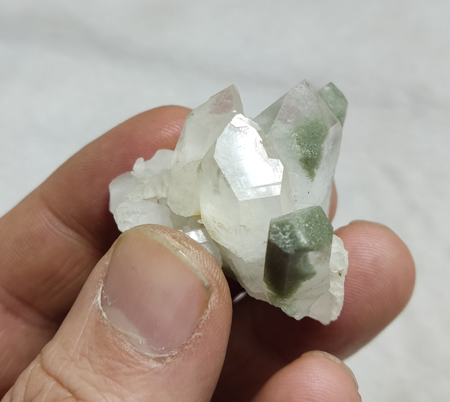 An Aesthetic Natural beautifully terminated Chlorite Quartz specimen 28 grams