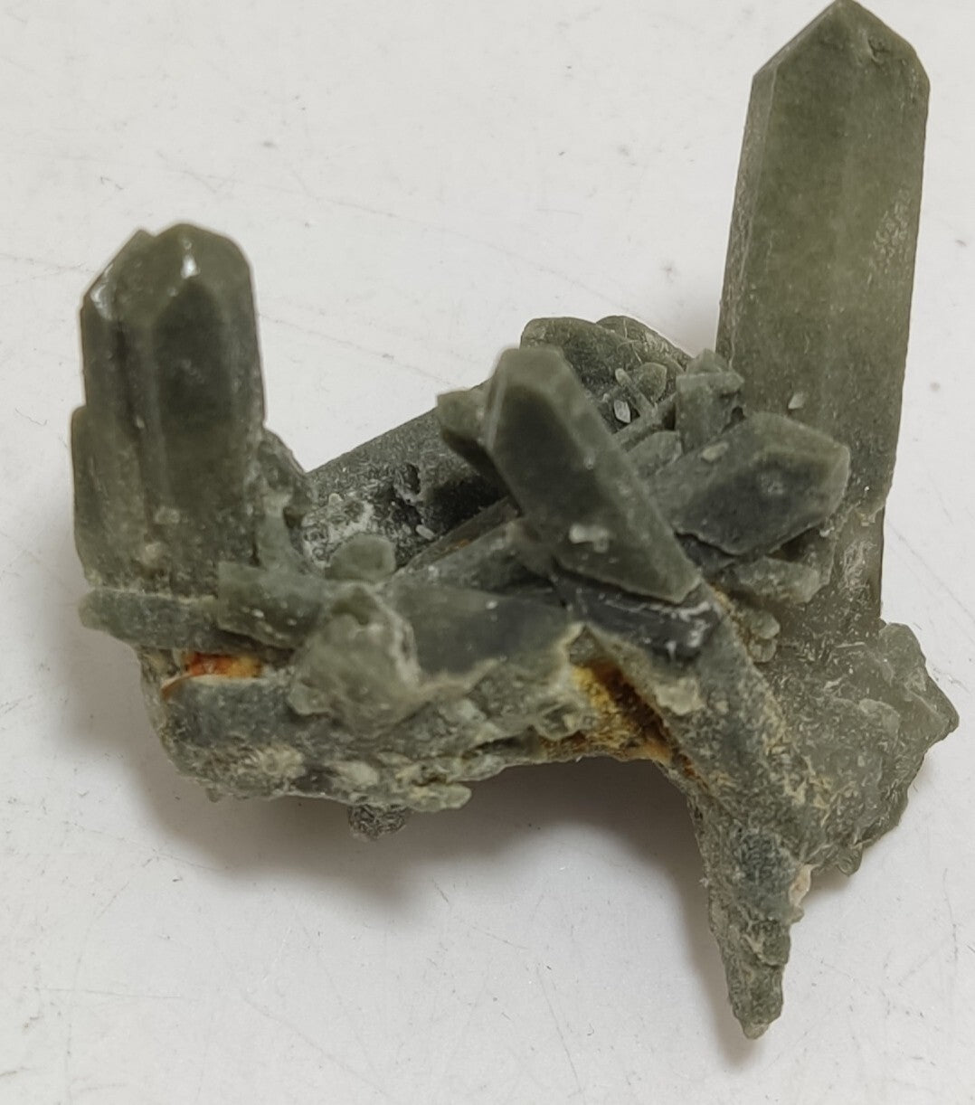 An Aesthetic terminated chlorite Quartz cluster 14 grams
