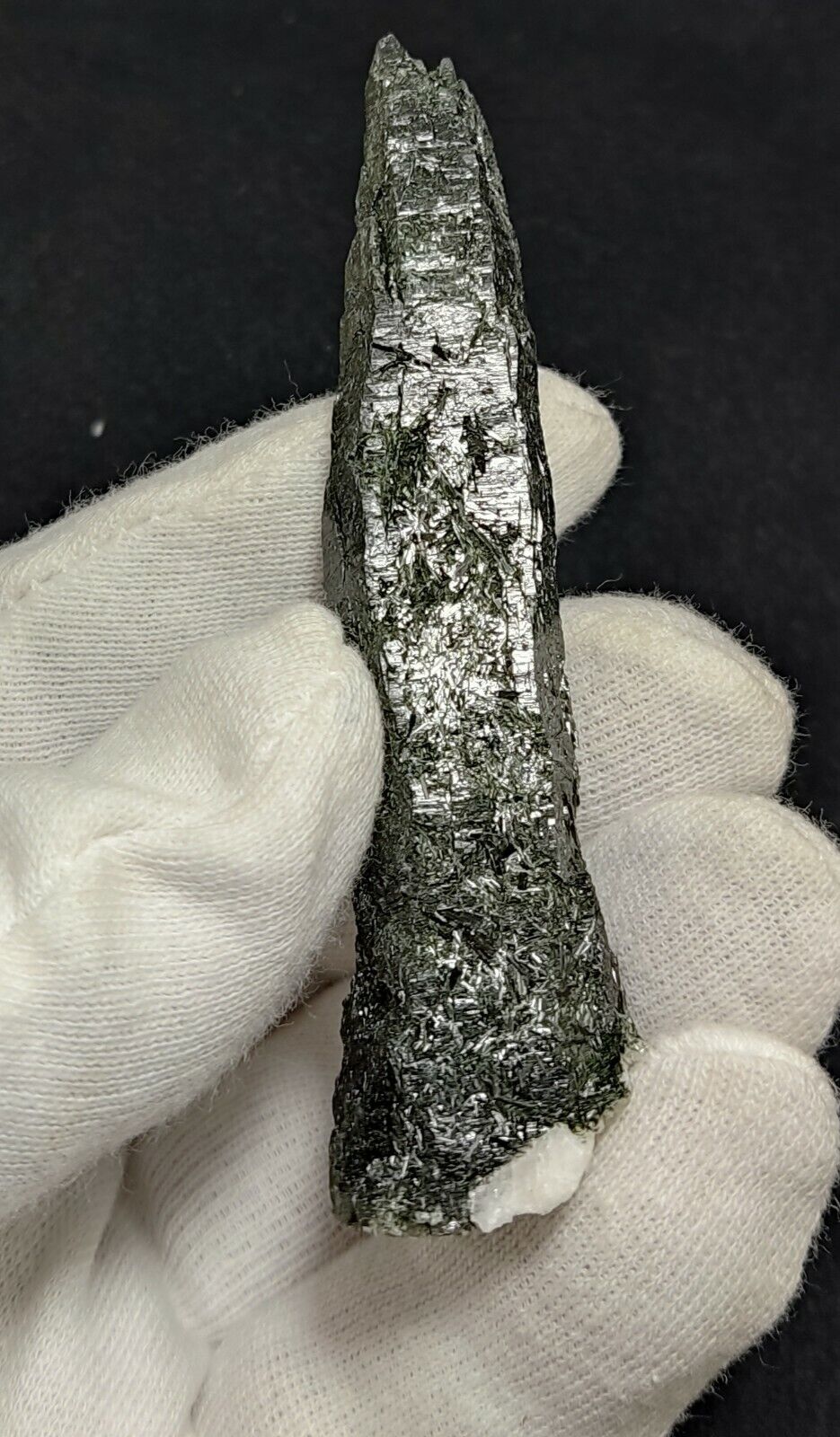 An Aesthetic Natural etched terminated Chlorite Quartz crystal specimen 34 grams