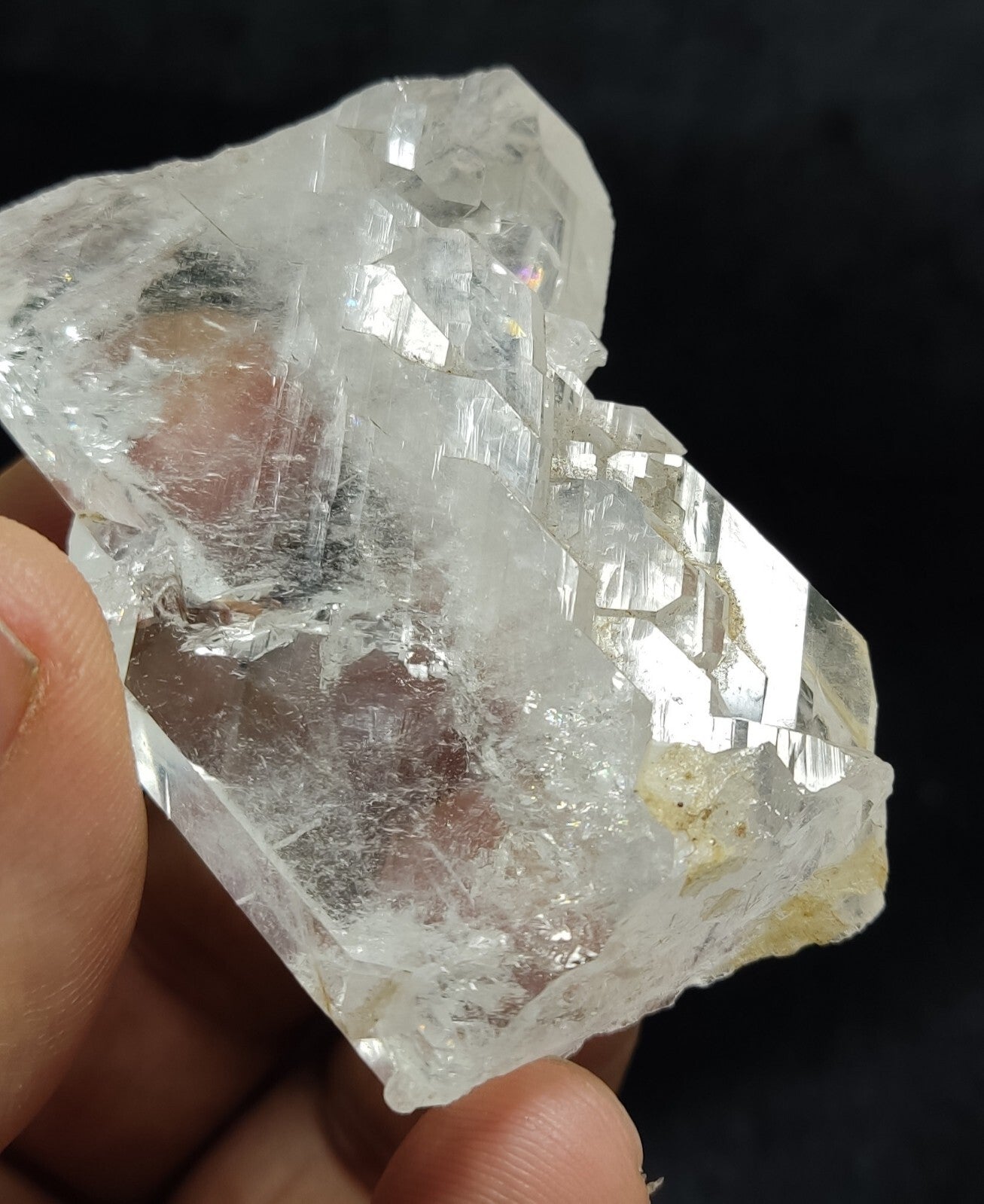 An amazing specimen of terminated faden Quartz crystal 73 grams