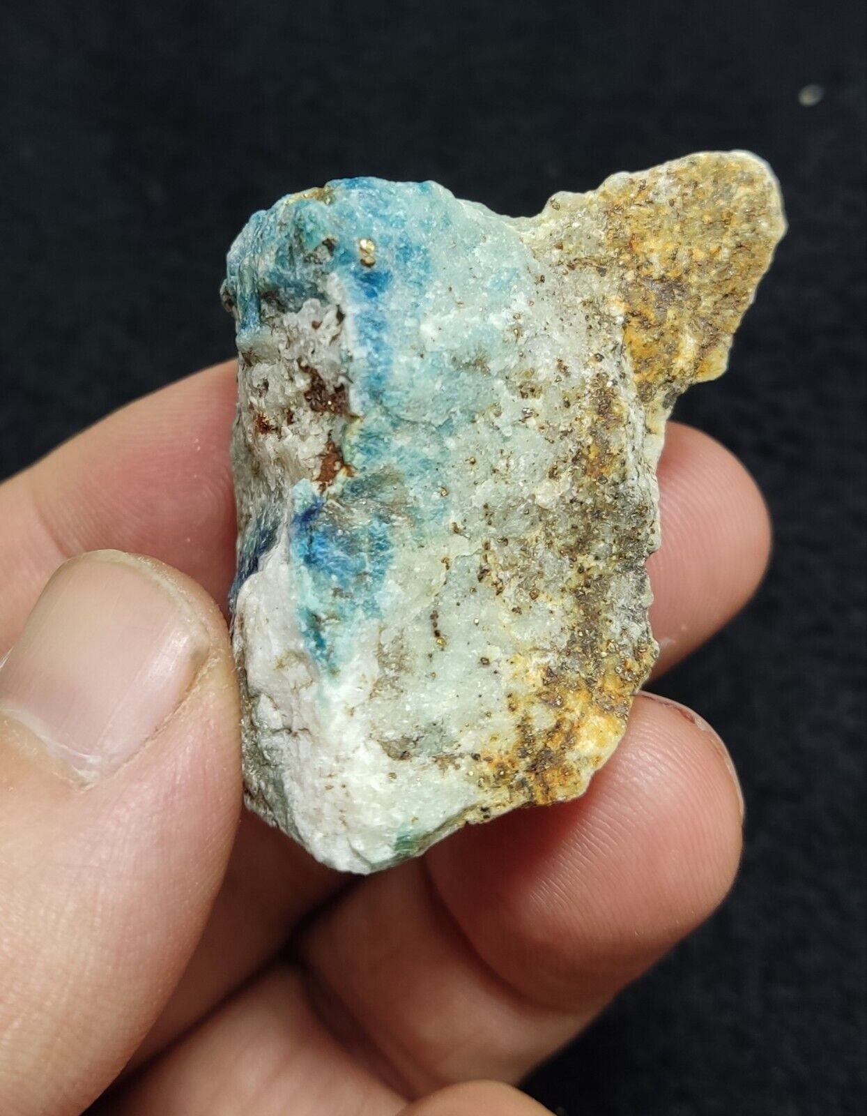 An Aesthetic specimen of fluorescent lazurite on matrix with pyrite 50 grams