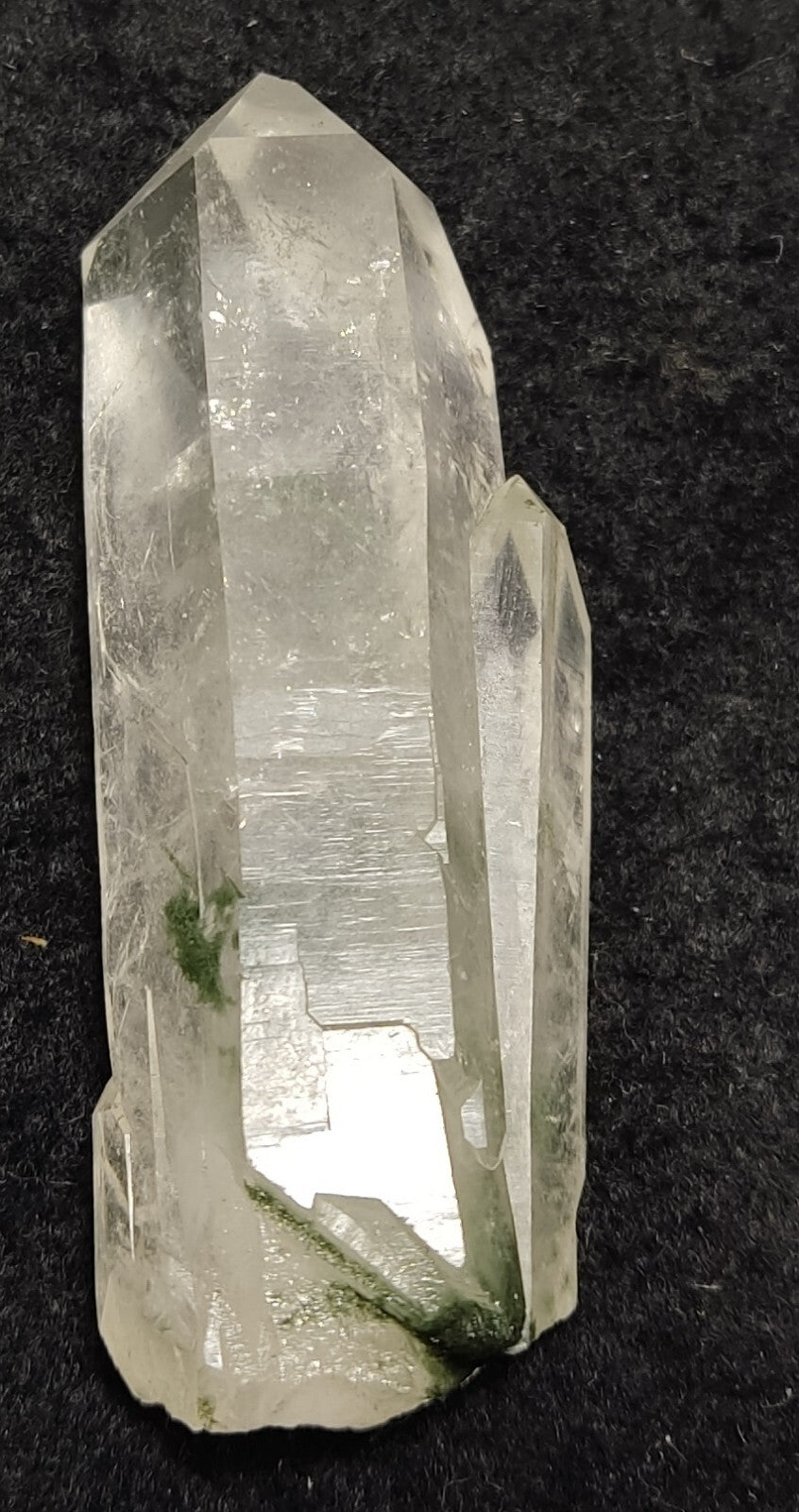 An Aesthetic Natural Quartz crystal with chlorite inclusions 49 grams