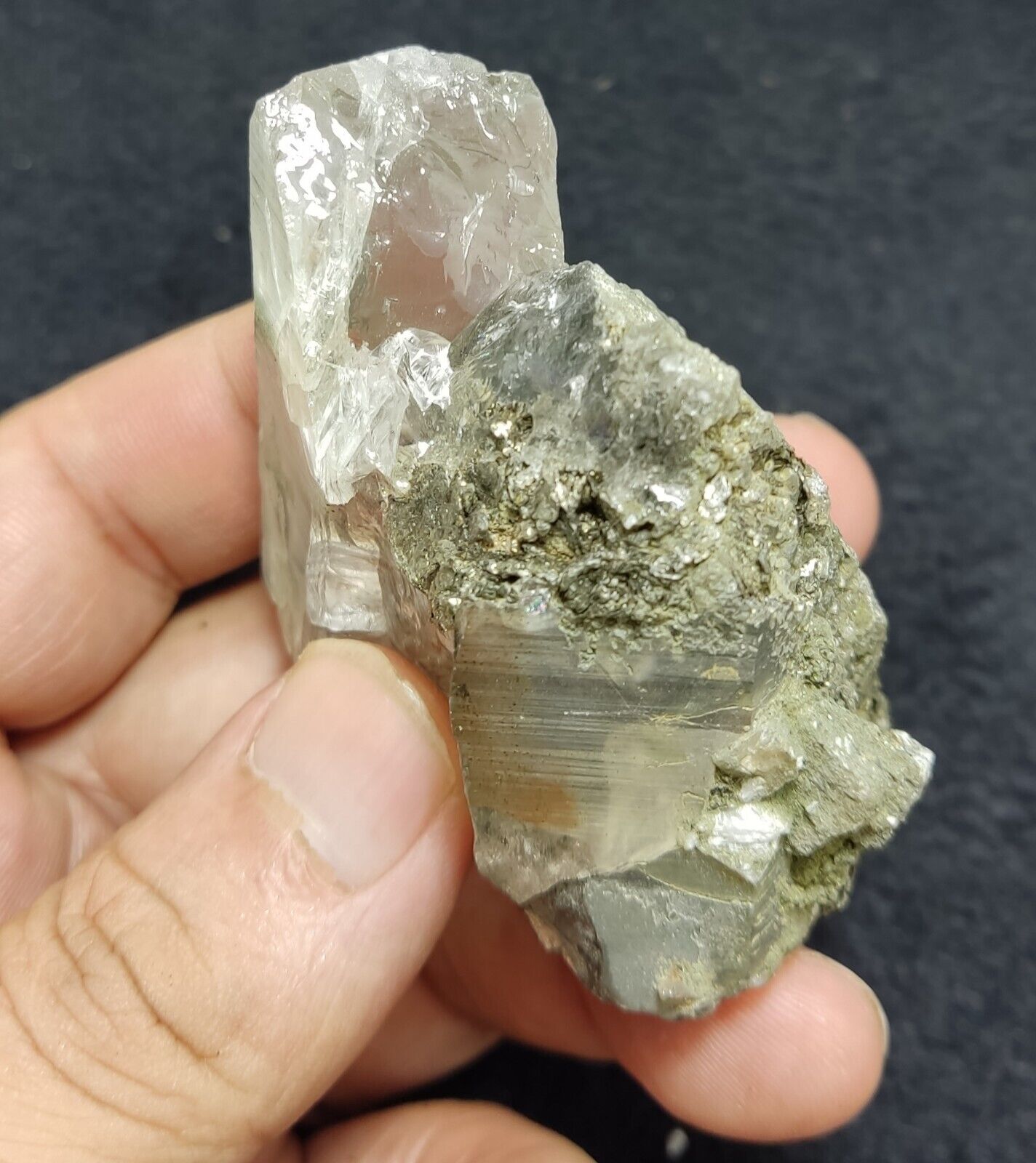 An Aesthetic Natural terminated Chlorite Quartz crystal 142 grams