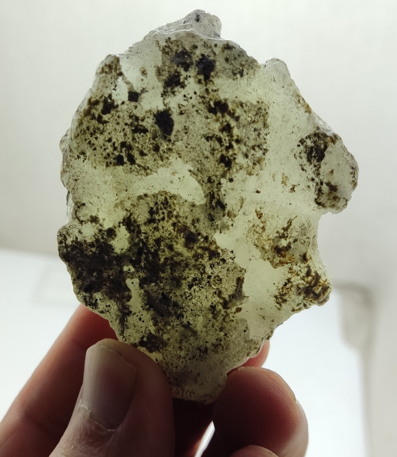 An Aesthetic Natural specimen of brucite with chromite 85 grams