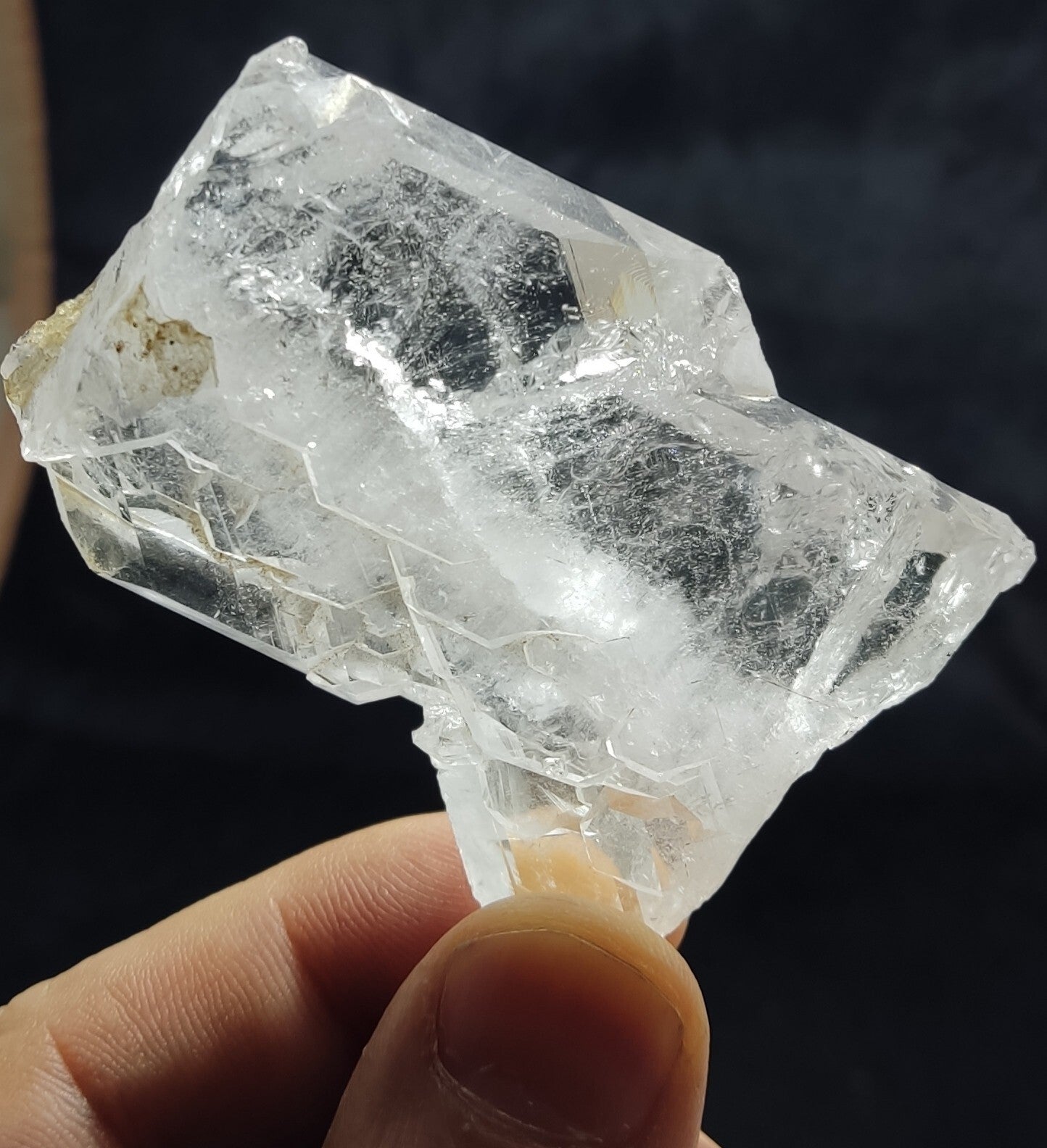 An amazing specimen of terminated faden Quartz crystal 73 grams
