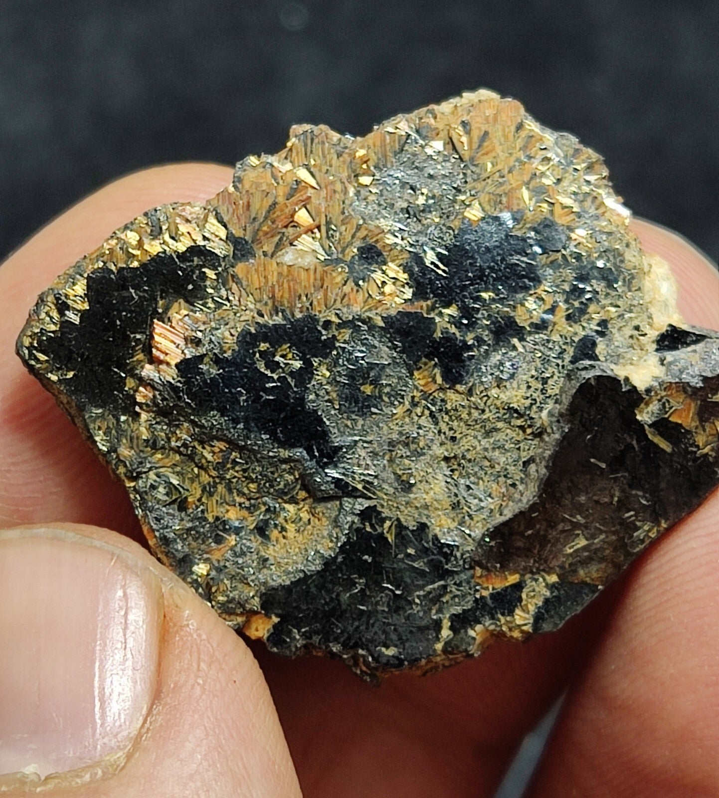 12 grams hematite specimen with rutiles saginite inclusions