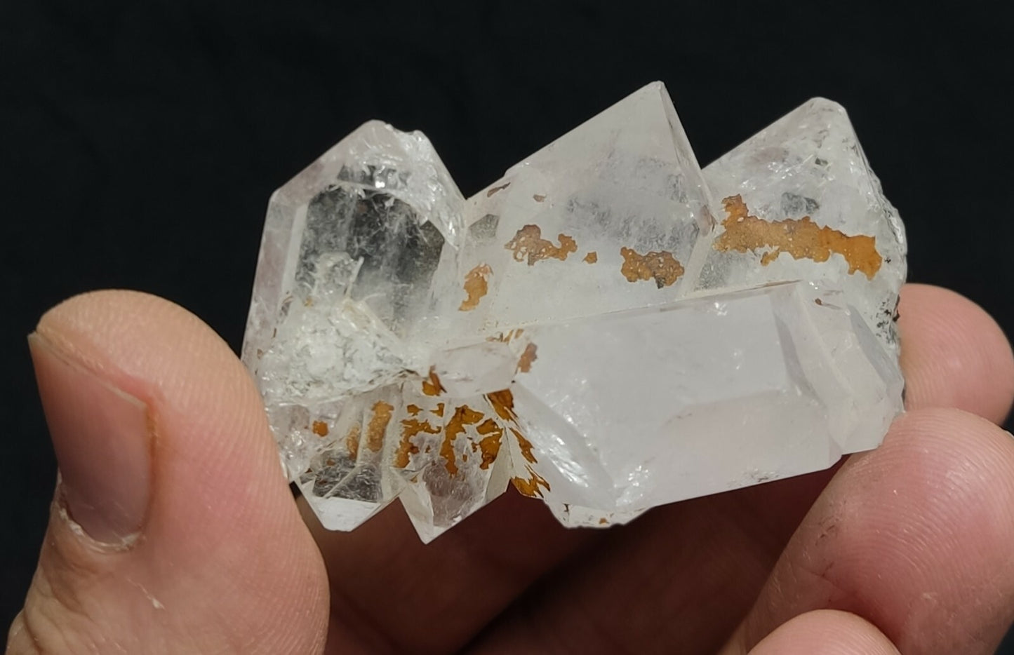 An amazing specimen of terminated faden Quartz crystal 65 grams
