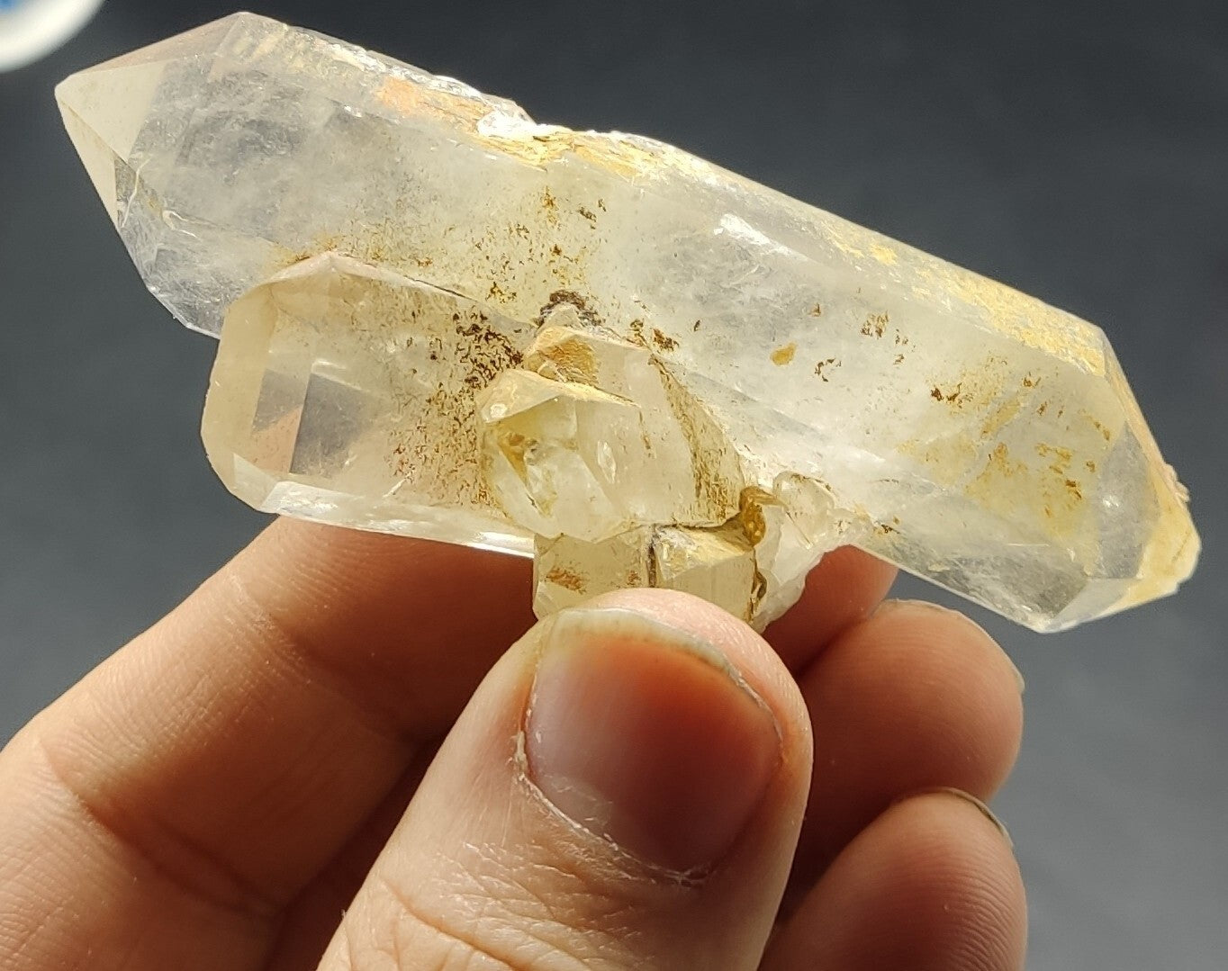 An Aesthetic gemmy double terminated Quartz crystal 68 grams