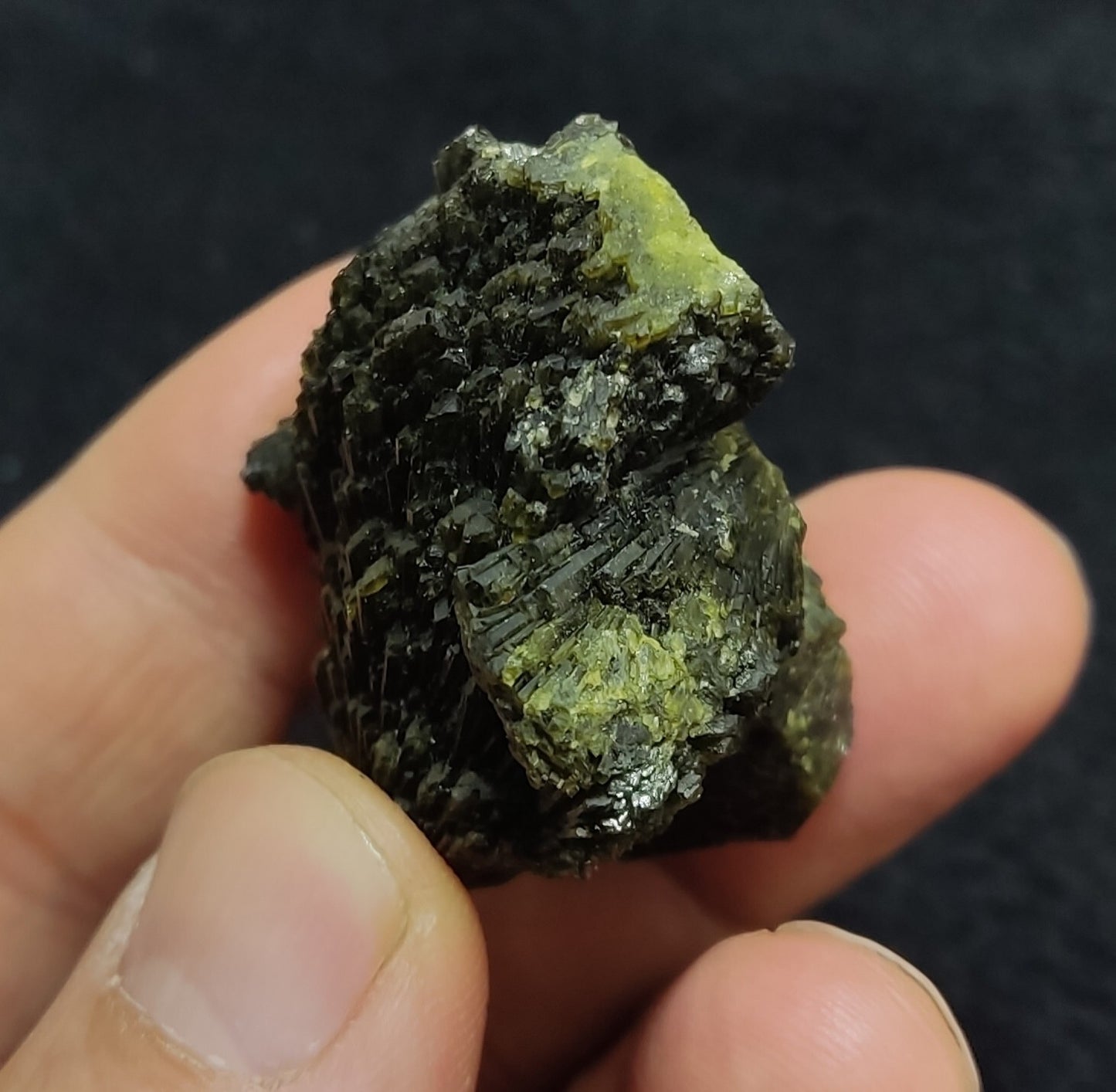 Single natural Epidote Crystal spray formations 54 grams