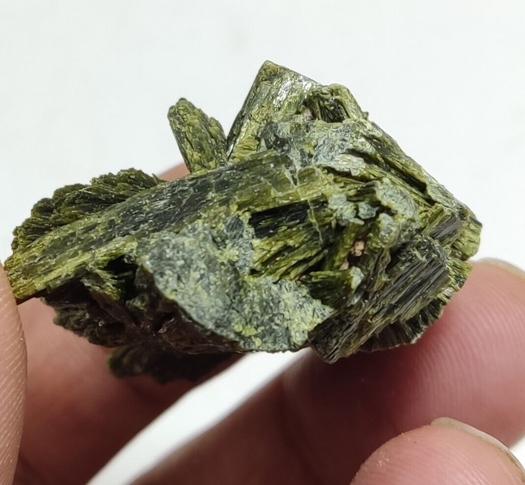 An aesthetic specimen of epidote crystal spray type 31 grams
