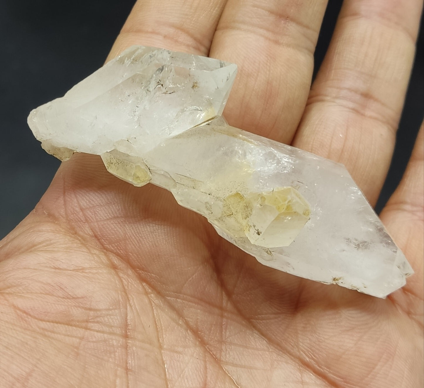 An Aesthetic gemmy  terminated Quartz crystal specimen 58 grams