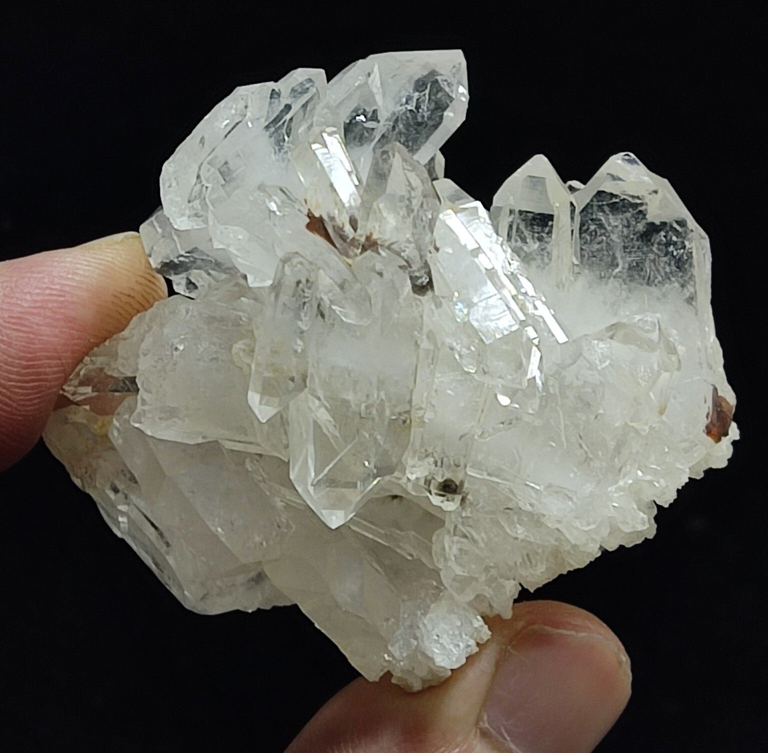 An Aesthetic terminated specimen of Quartz cluster with brookite 79 grams