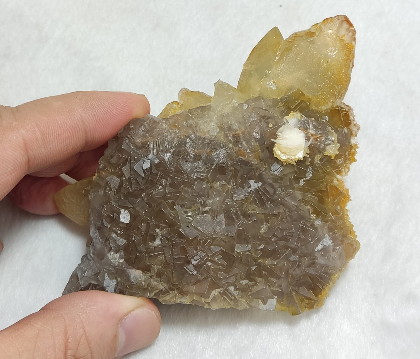 An Aesthetic Natural terminated specimen of calcite with Fluorite 326 grams