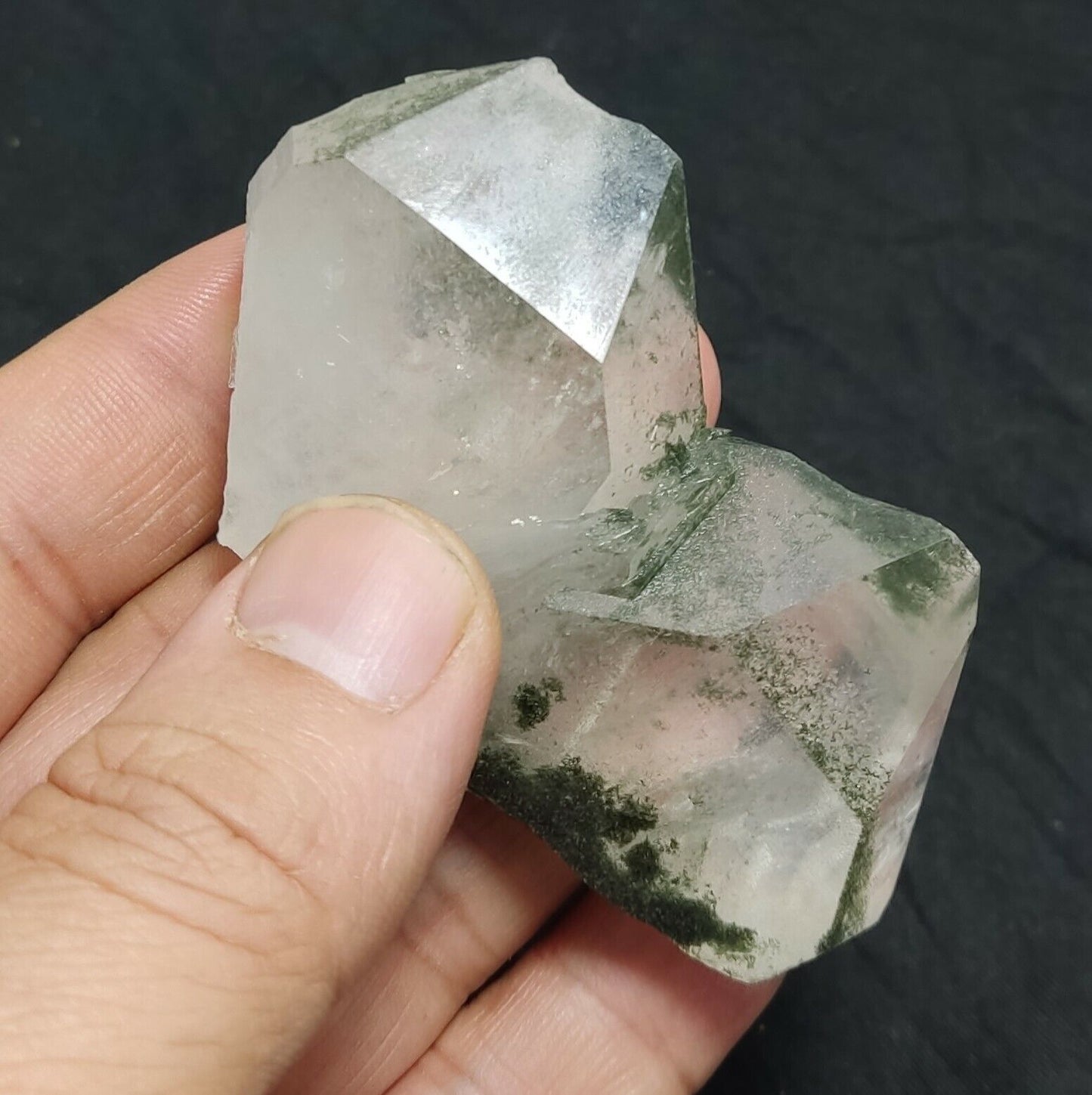 A very Aesthetic Natural beautifully terminated Chlorite Quartz crystal 82 grams