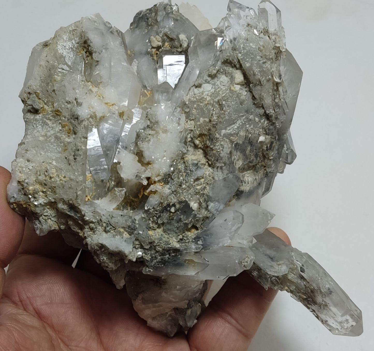 An Aesthetic Natural terminated chlorite quartz specimen 584 grams