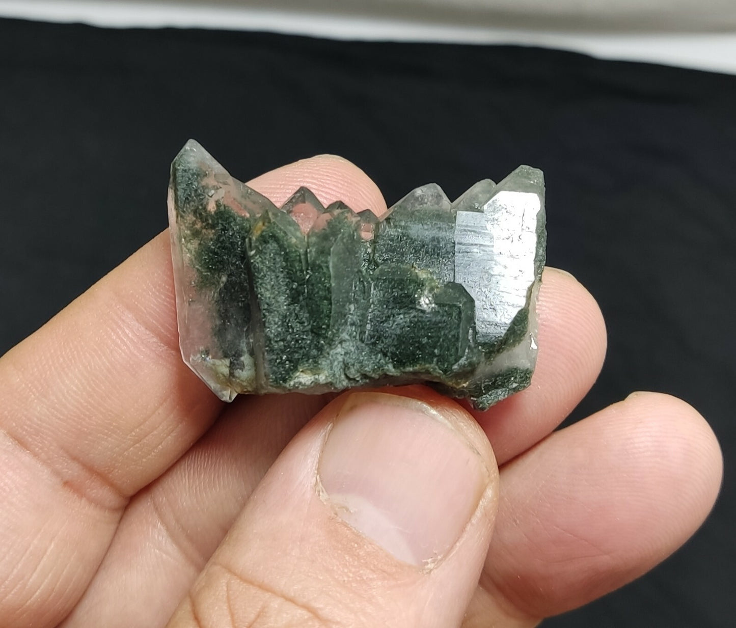 A very Aesthetic Natural beautifully terminated Chlorite Quartz crystal 12 grams