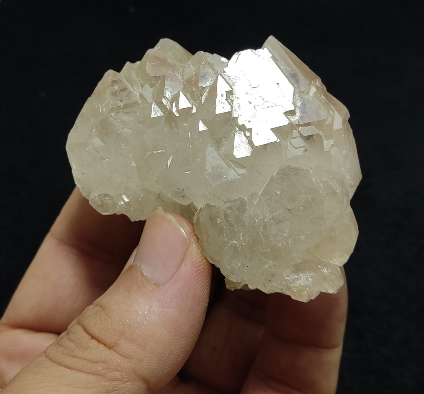 An Aesthetic Natural terminated etched Quartz cluster 121 gram
