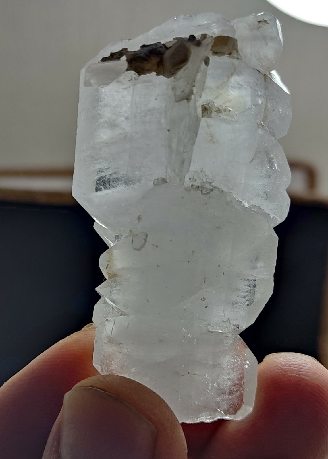 An amazing specimen of terminated faden Quartz crystal 42 grams