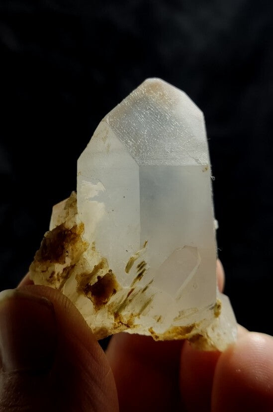 Terminated Quartz Crystal With Amphibole Inclusions 60 grams