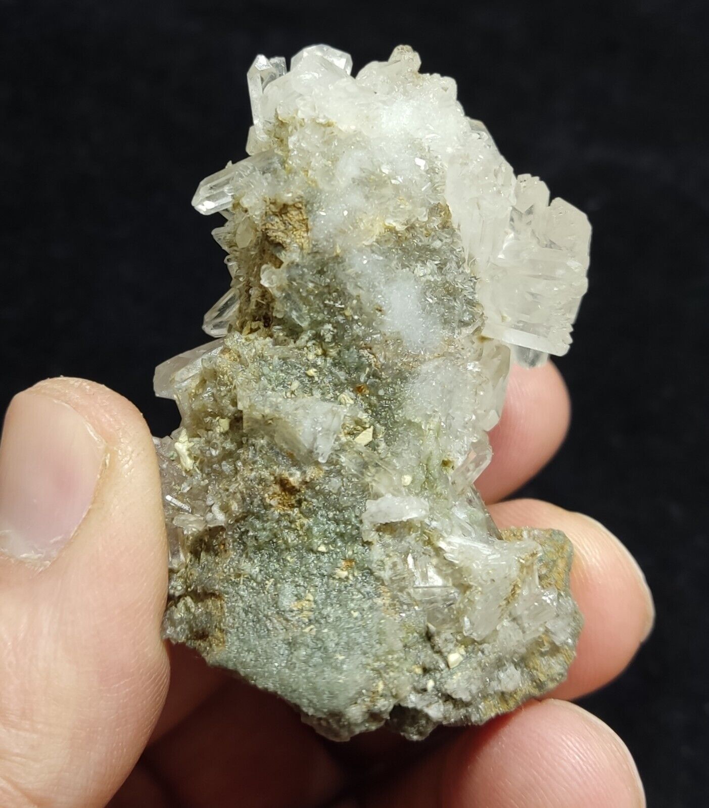 An Aesthetic specimen of quartz on matrix  62 grams