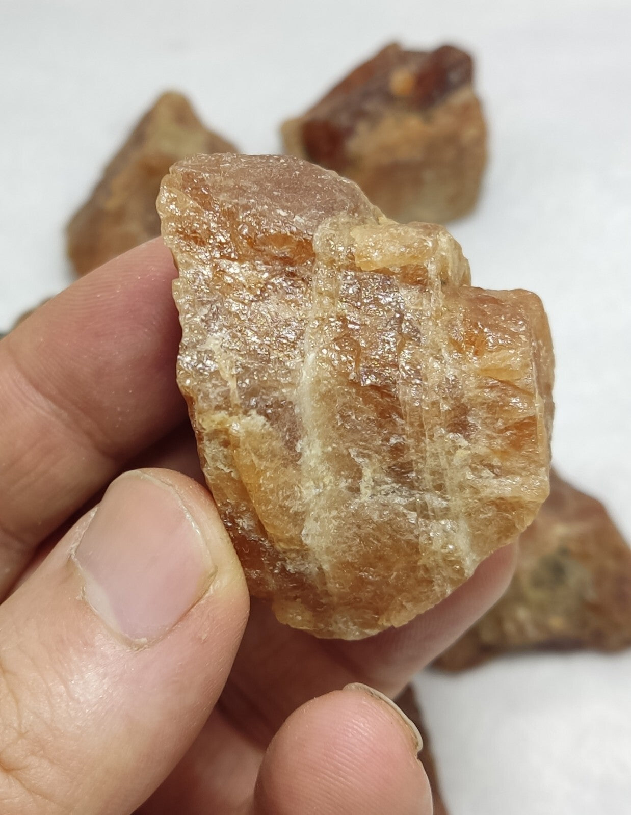 500 grams lot of rough hessonite garnets