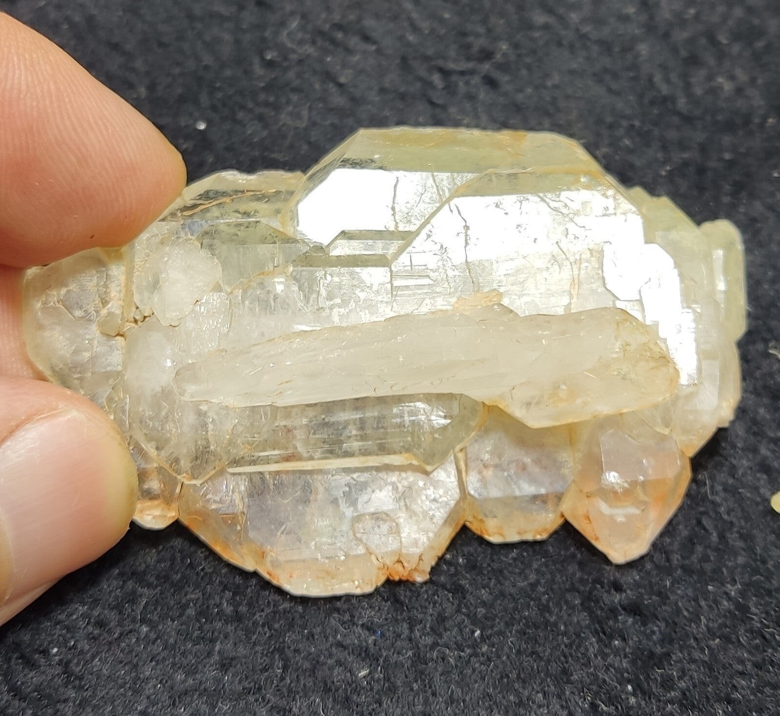 An Aesthetic terminated specimen of Faden Quartz crystal 47 grams