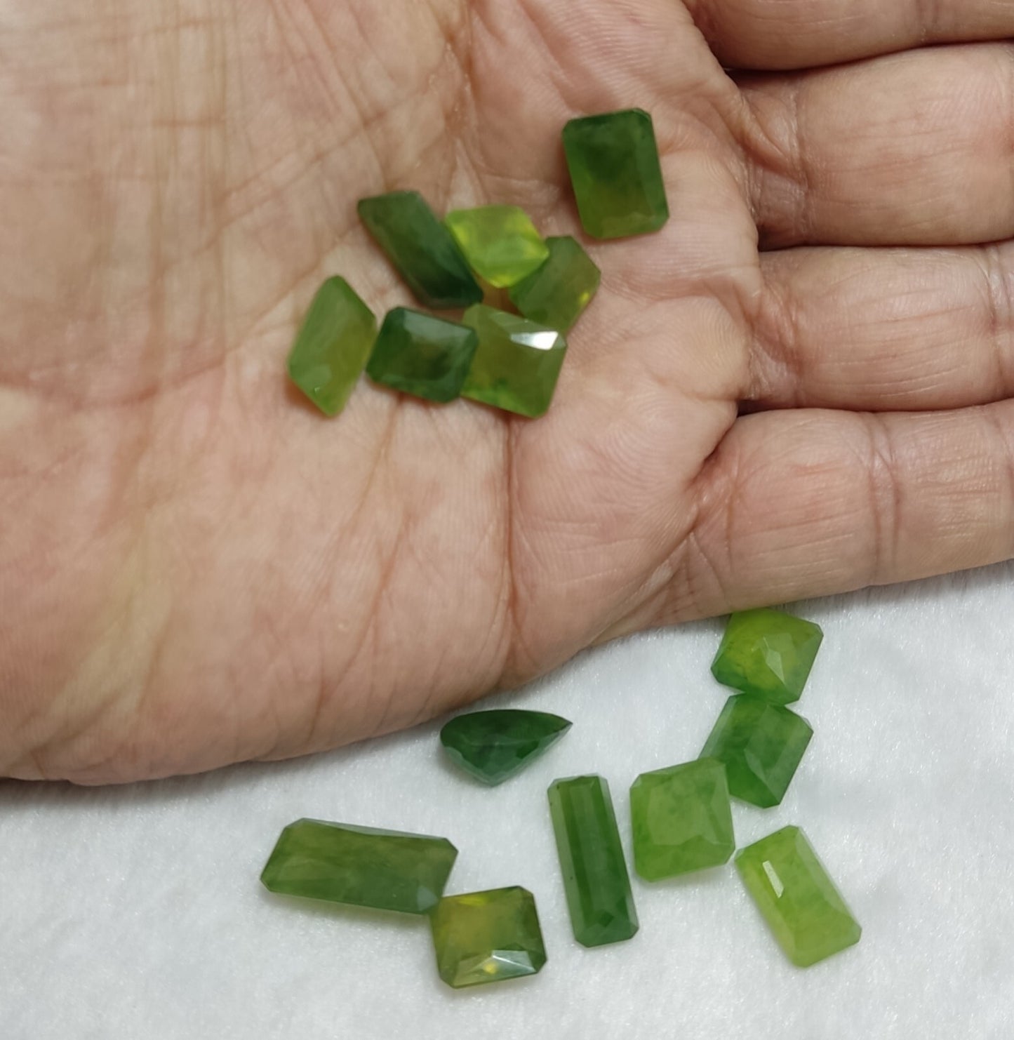 105 Carats faceted hydrogrossular vesuvianite gems