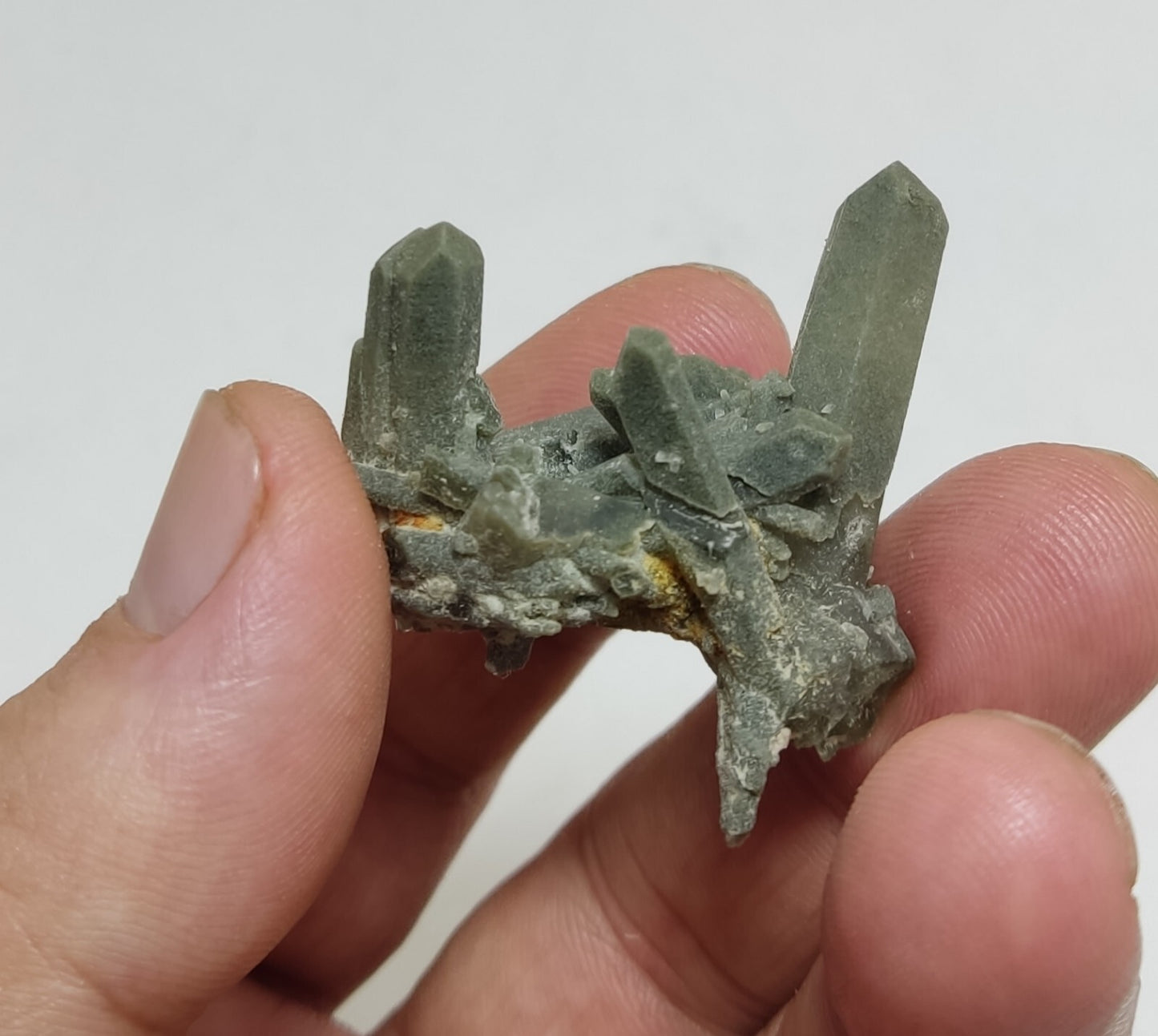 An Aesthetic terminated chlorite Quartz cluster 14 grams