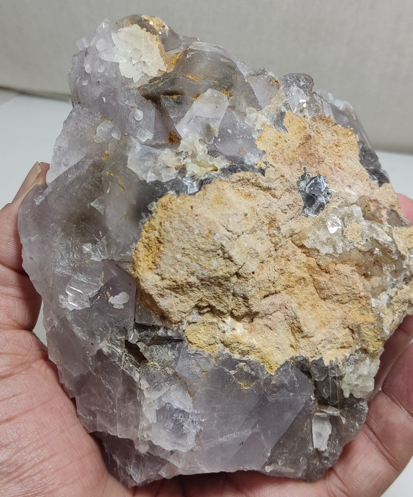 An amazing specimen of cubic bluish purple color Fluorite 965 grams