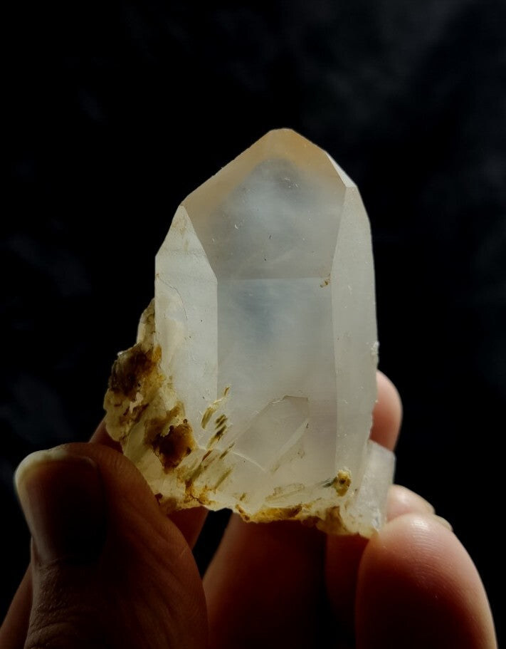 Terminated Quartz Crystal With Amphibole Inclusions 60 grams