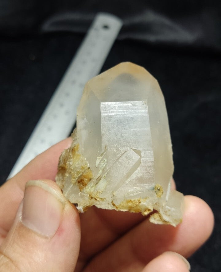 Terminated Quartz Crystal With Amphibole Inclusions 60 grams