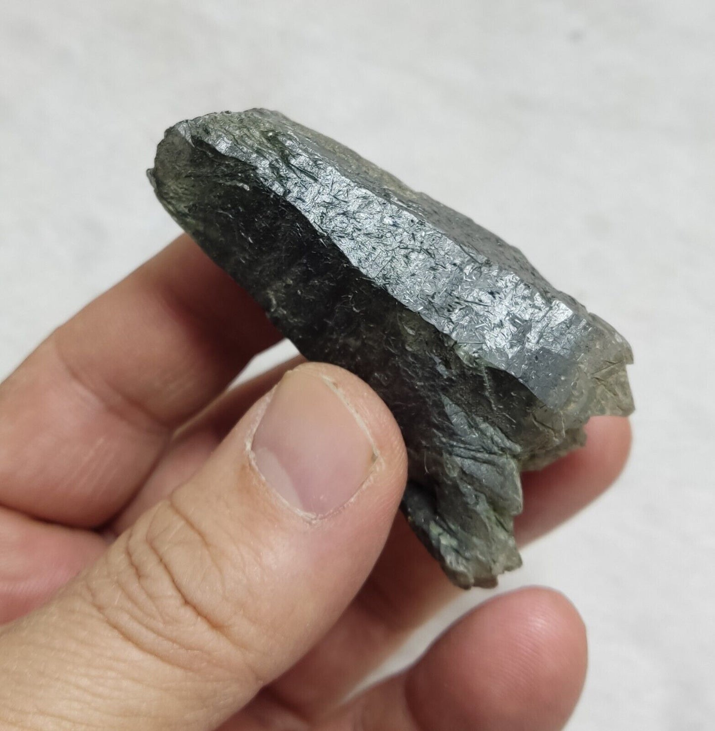 An Aesthetic Natural terminated Chlorite Quartz crystal specimen 66 grams