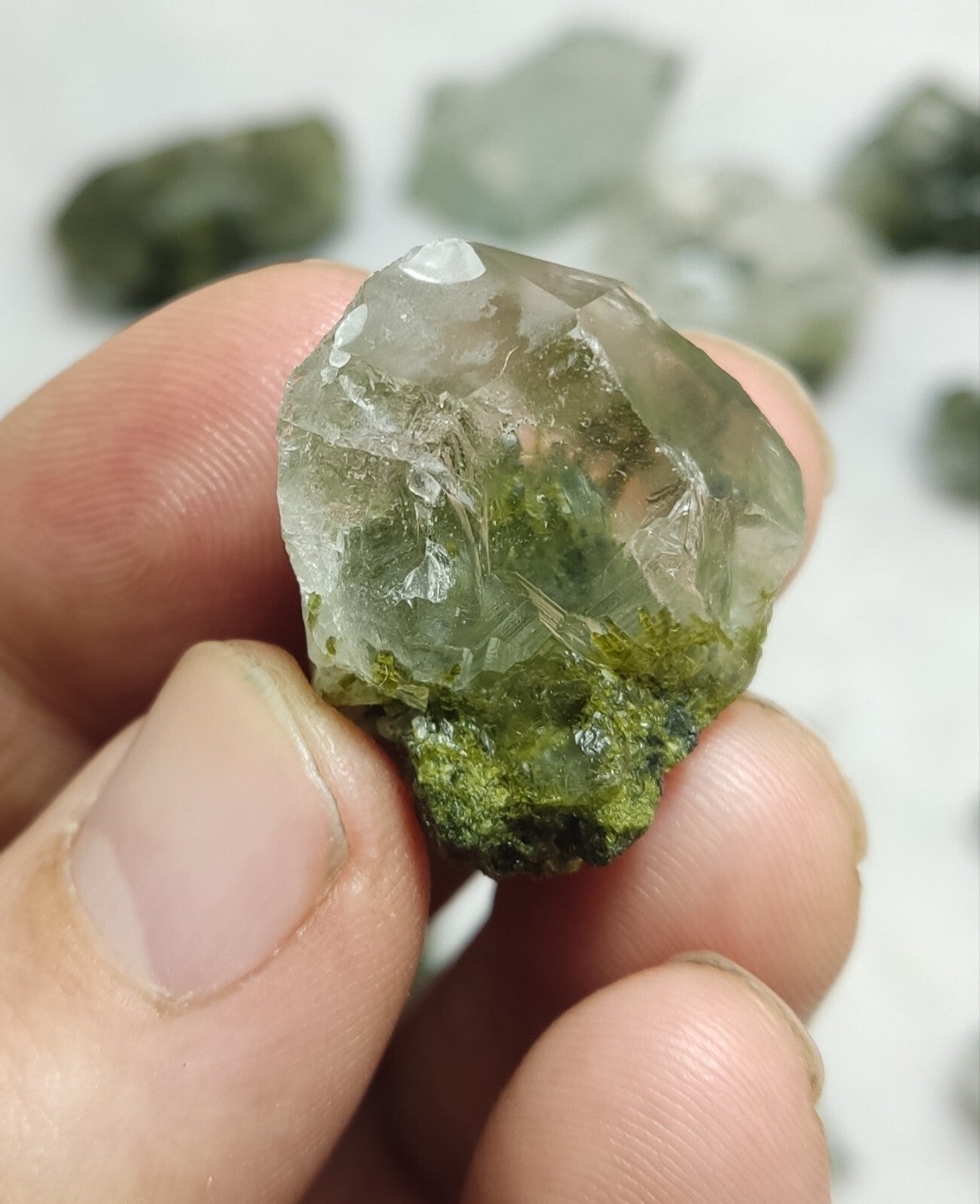 260 grams epidote Quartz crystals