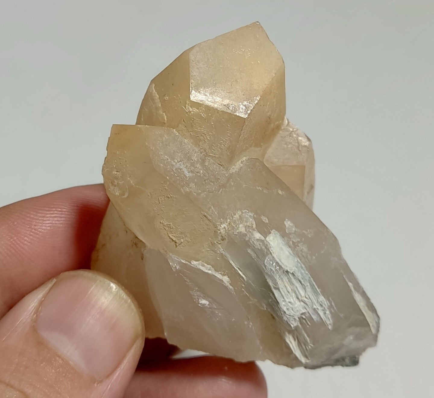 Amphibole included Quartz crystal 88 Grams