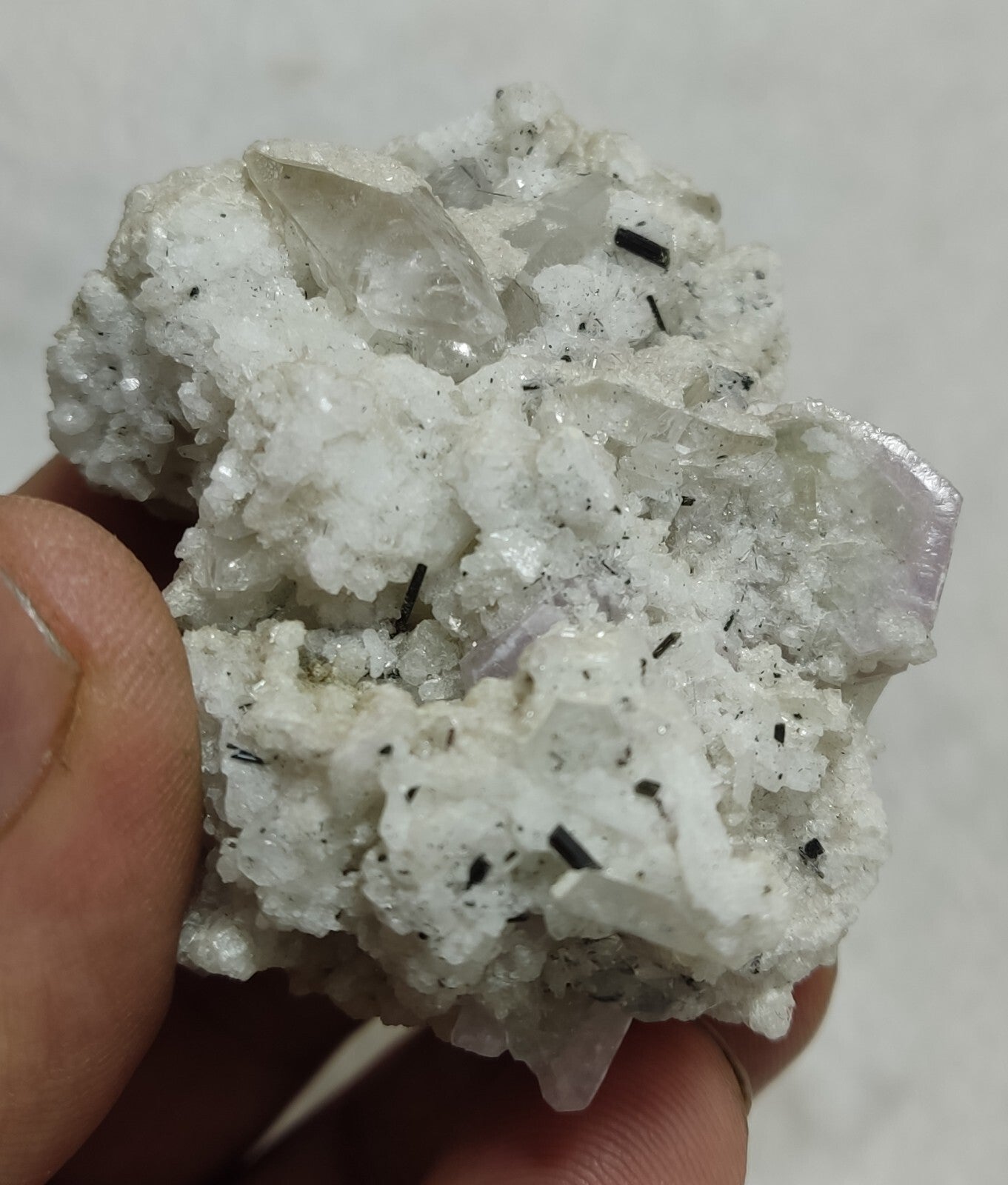 An Aesthetic combo specimen of apatite quartz and albite 69 grams grams