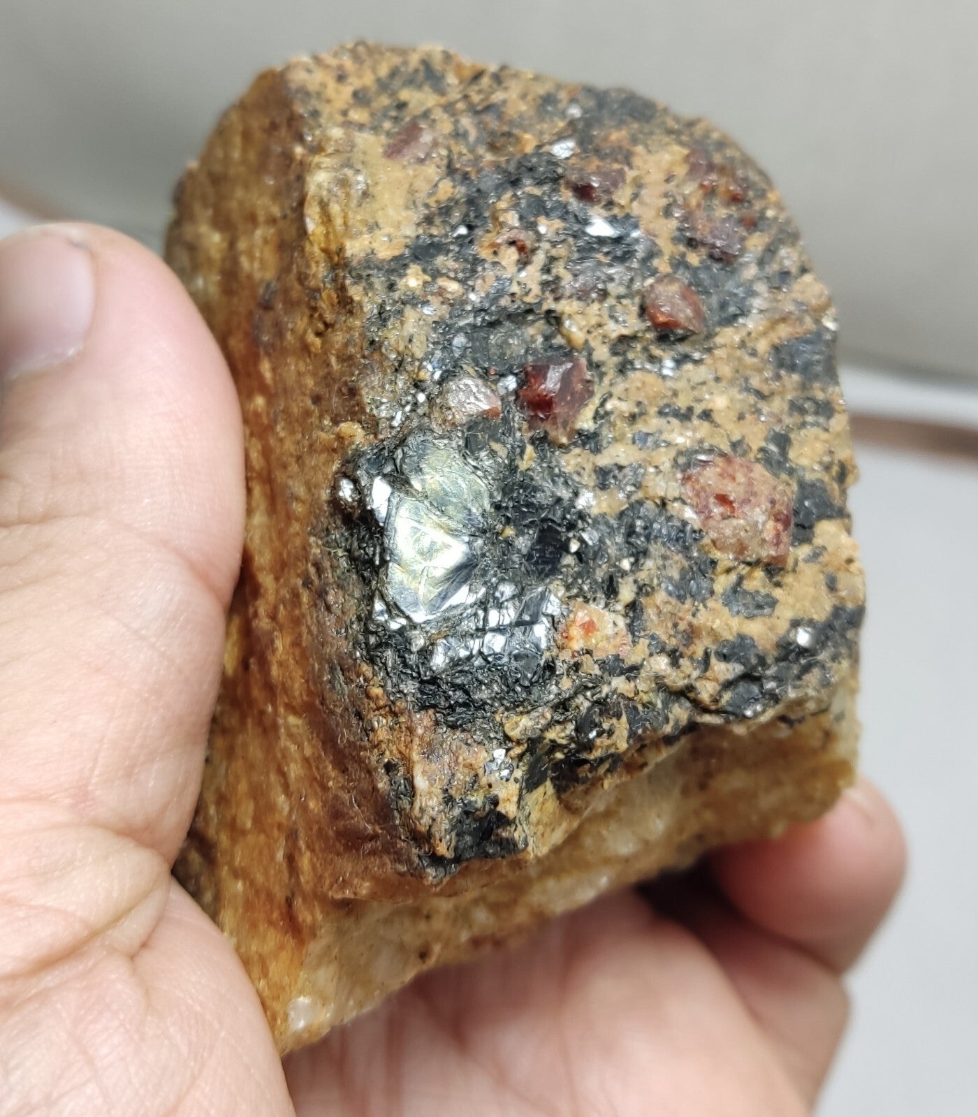 An Aesthetic specimen of zircon crytsals with biotite on matrix 215 grams