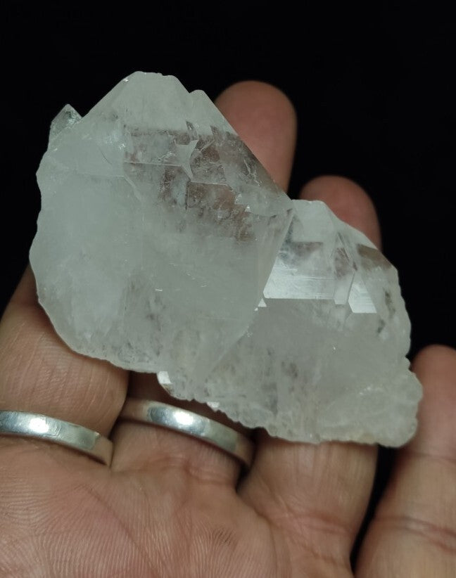 Natural Fully Terminated Twin Formations Clear Quartz 78 grams