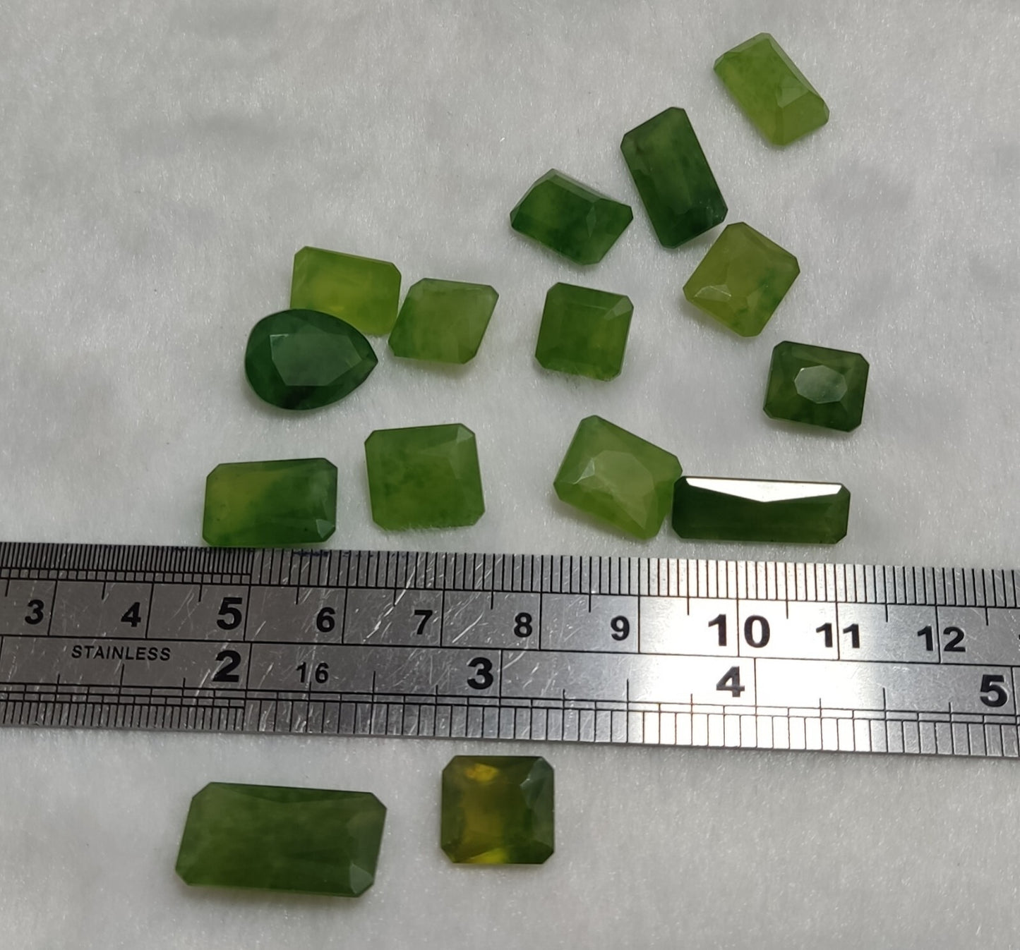 105 Carats faceted hydrogrossular vesuvianite gems