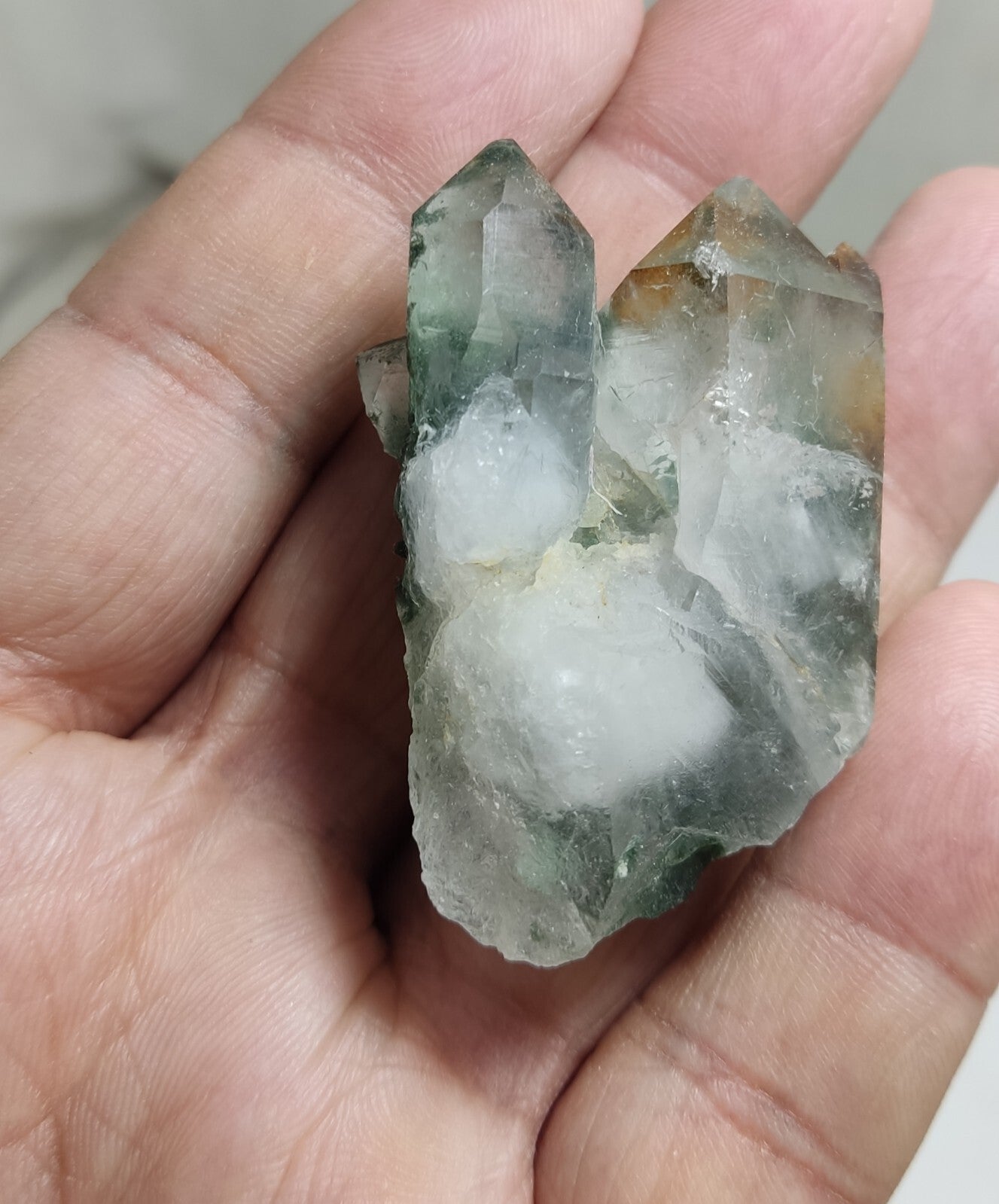 An Aesthetic Natural beautifully terminated Chlorite Quartz cluster 44 grams