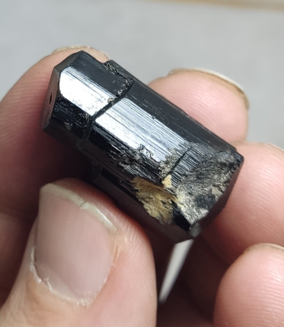 An amazing specimen of black tourmaline crystal 15 grams