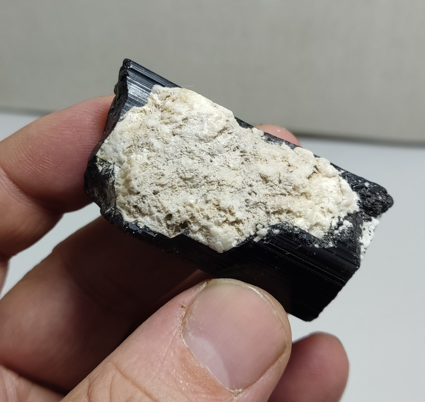 An aesthetic Specimen of black tourmaline crystal 62 grams