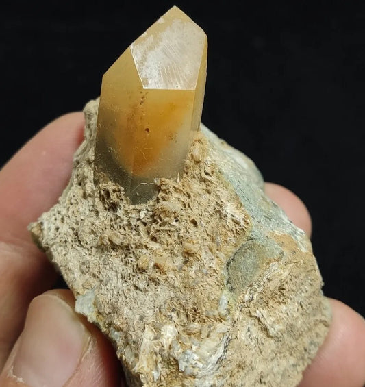 Amphibole quartz crystal on matrix 93 grams