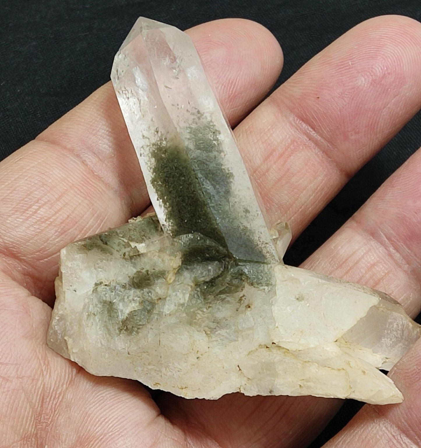 A very Aesthetic Natural beautifully terminated Chlorite Quartz crystal 54 grams