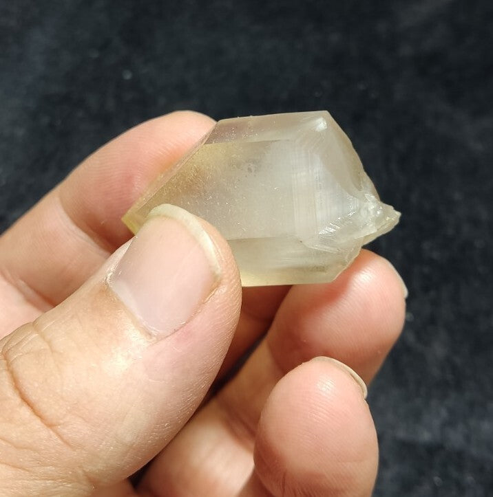 Double Terminated Quartz Crystal With Amphibole Inclusions 26 grams