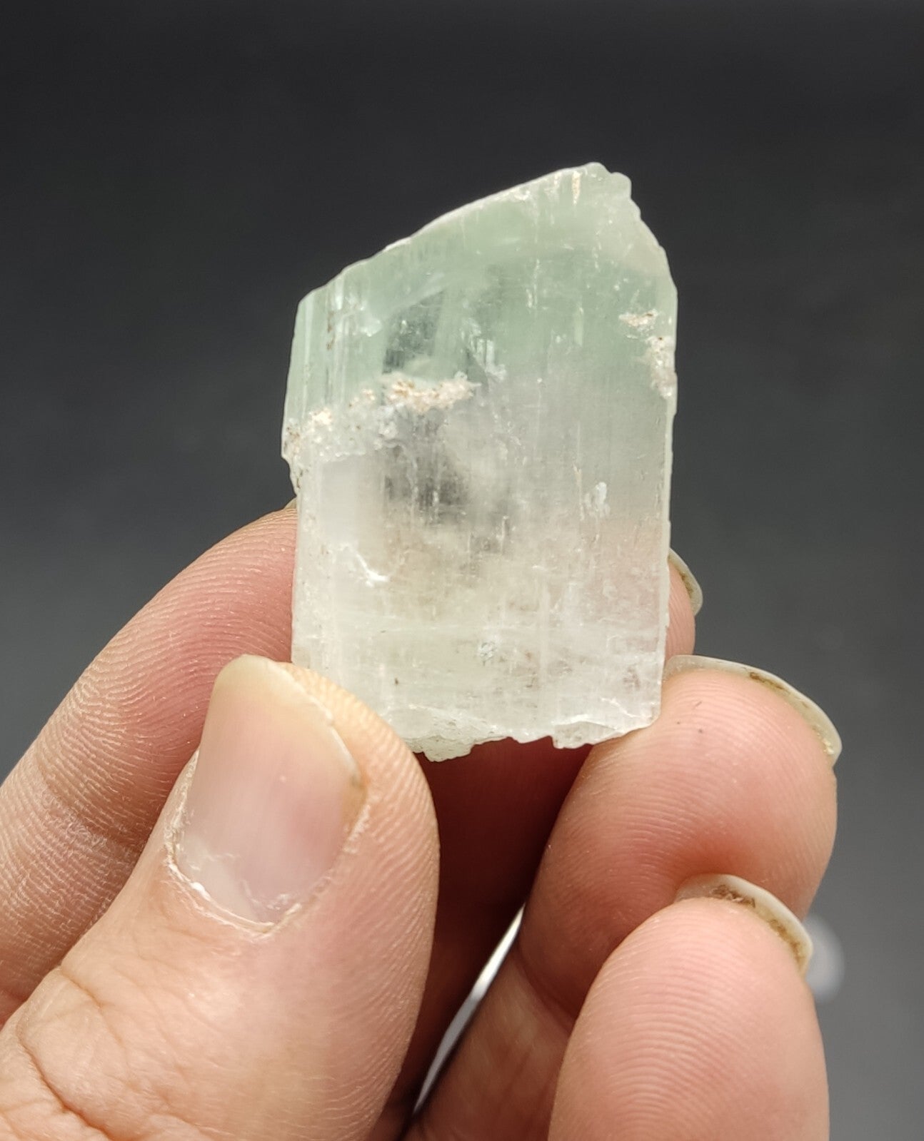 An Aesthetic terminated spodumene floater crystal specimen 22 grams