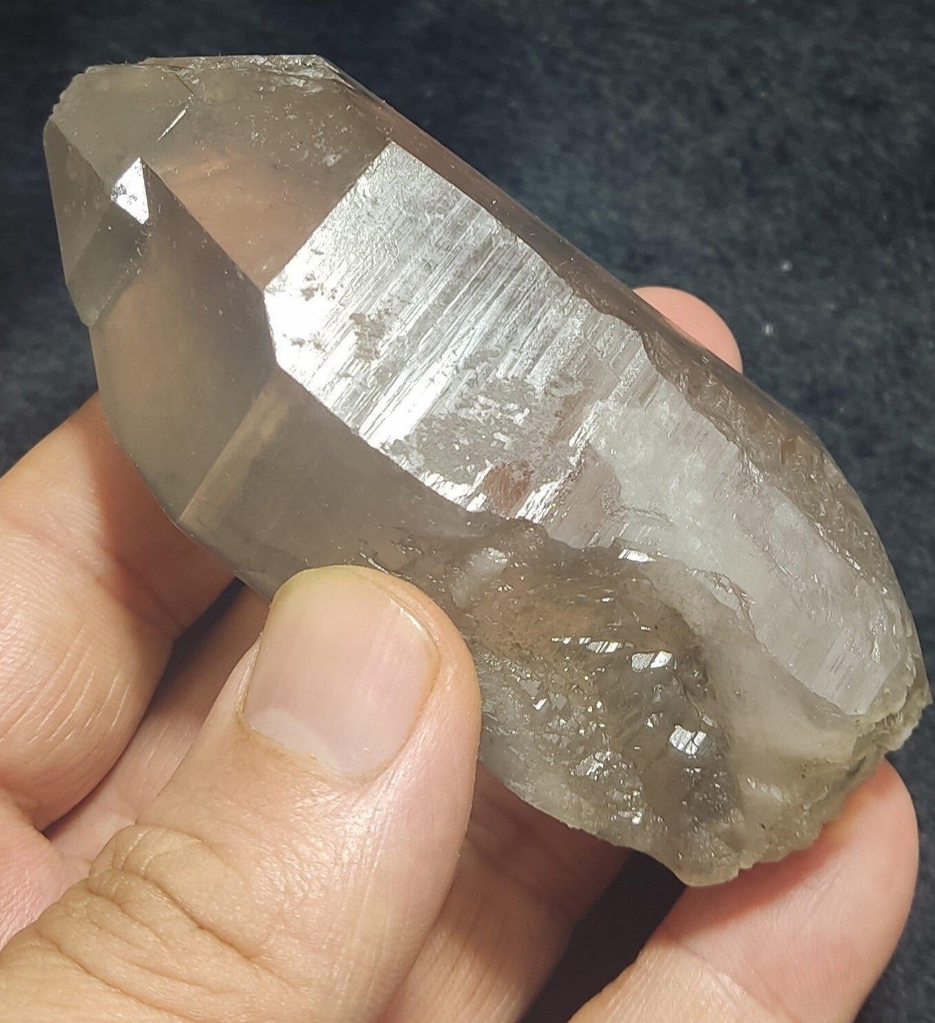 An Aesthetic Naturally terminated specimen of Smoky Quartz 217 grams