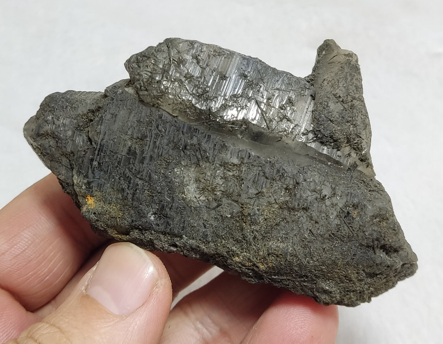 An Aesthetic Natural terminated Chlorite Quartz crystal specimen 135 grams