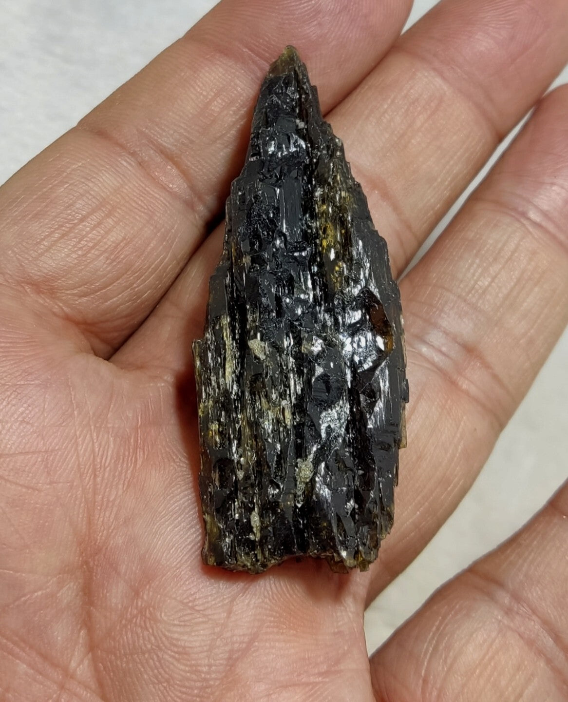 Single etched Epidote Crystal 20 grams