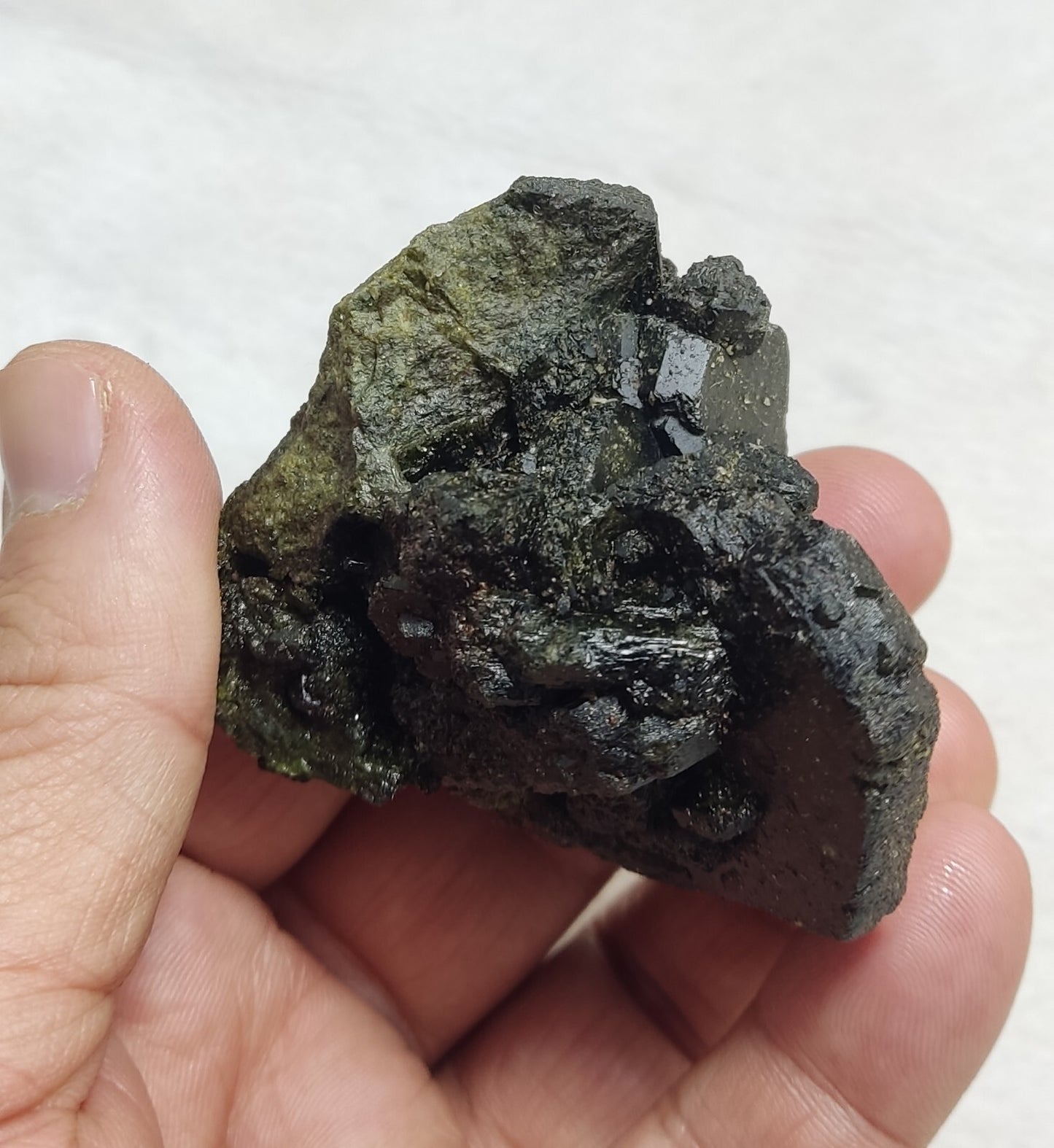 An Aesthetic Natural terminated epidote crystal specimen 159 grams