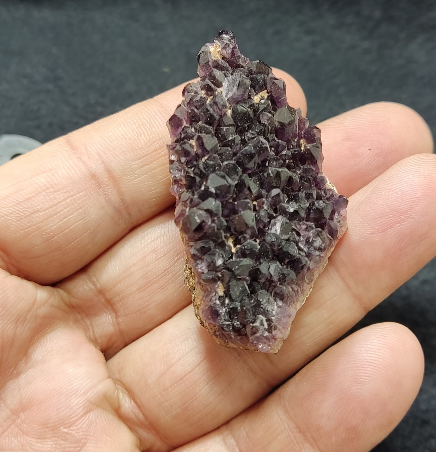 An Aesthetic specimen of druzy amethyst cluster 38 grams